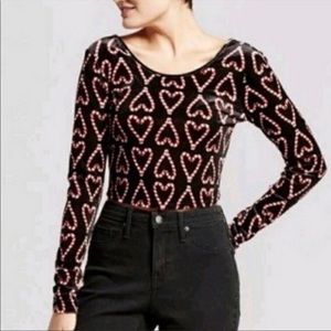 Xhilaration Candy Cane Crop Top